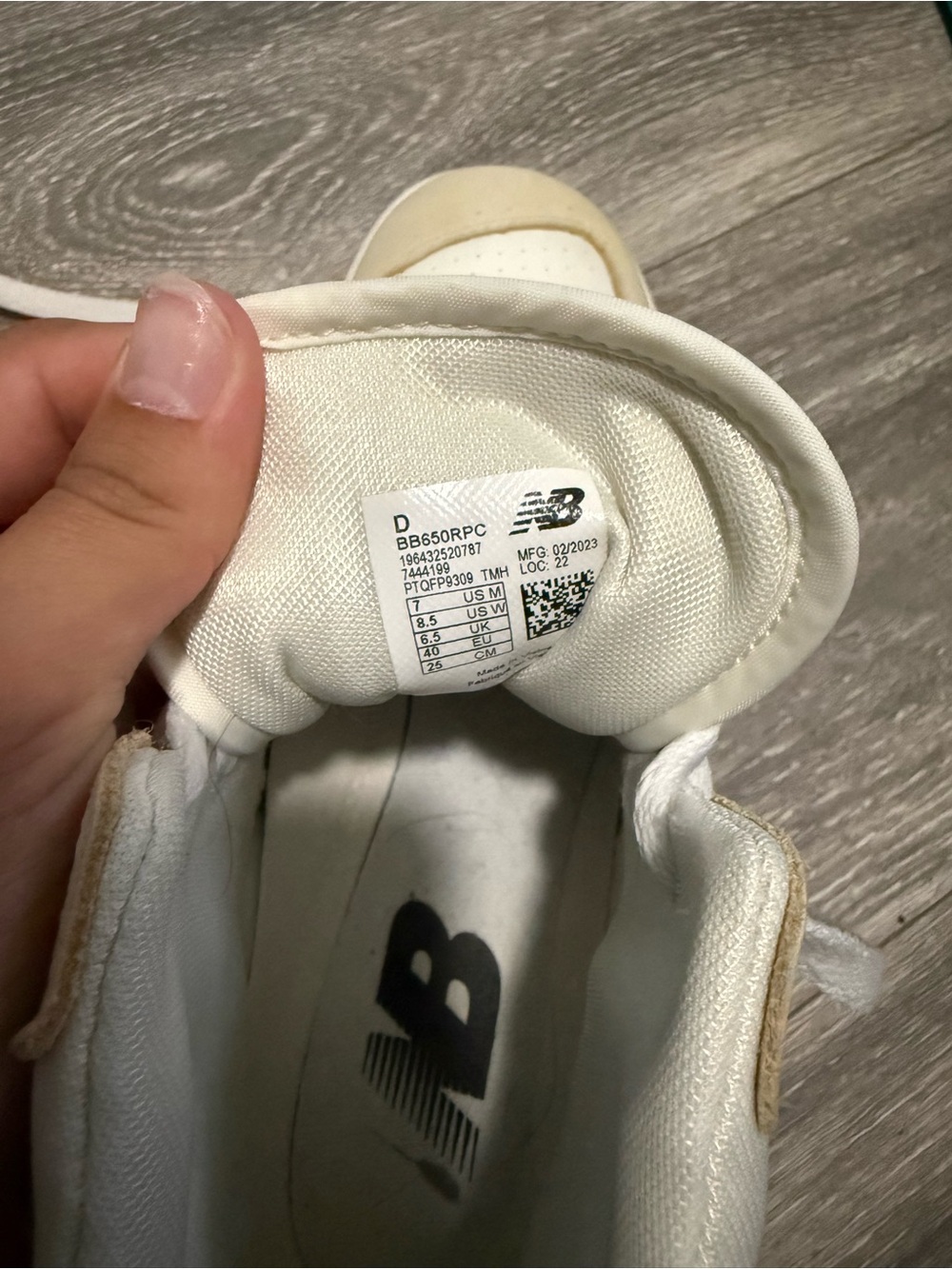 New Balance Women's Cream & White High-Top Sneakers — Classic Lace-Up - Picture 4 of 4